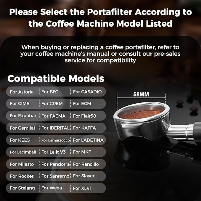 IKAPE 58MM Bottomless Naked Portafilter Black, Compatible with E61, Flair 58, ECM, Rocket, Sanremo, Synesso, Slayer, VBM Coffee Machines (Included 20g Capacity Filter Basket)