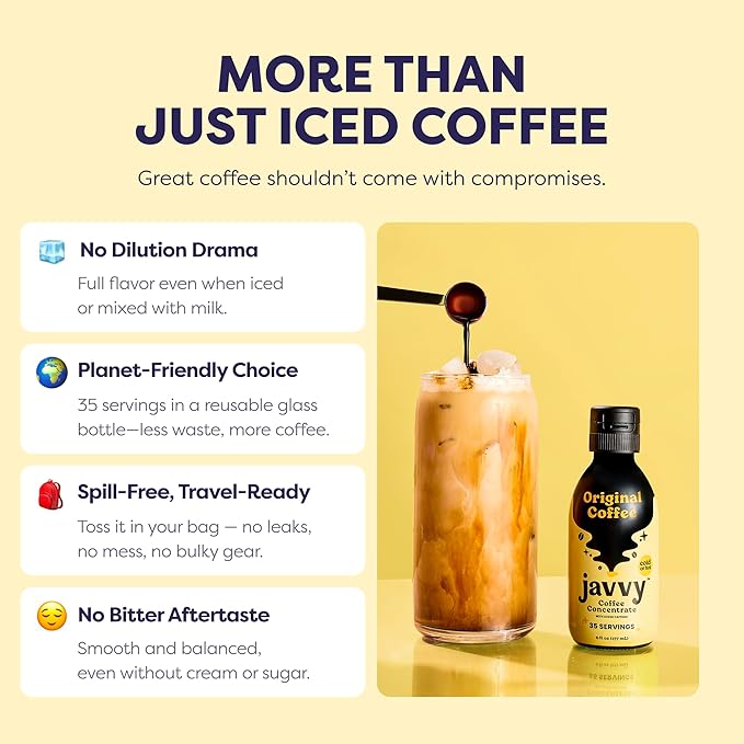 Coffee Concentrate - Cold Brew Coffee, Perfect for Hot or Iced Instant Coffees, Hot Drinks, Cold Brew Concentrate, 35 Servings