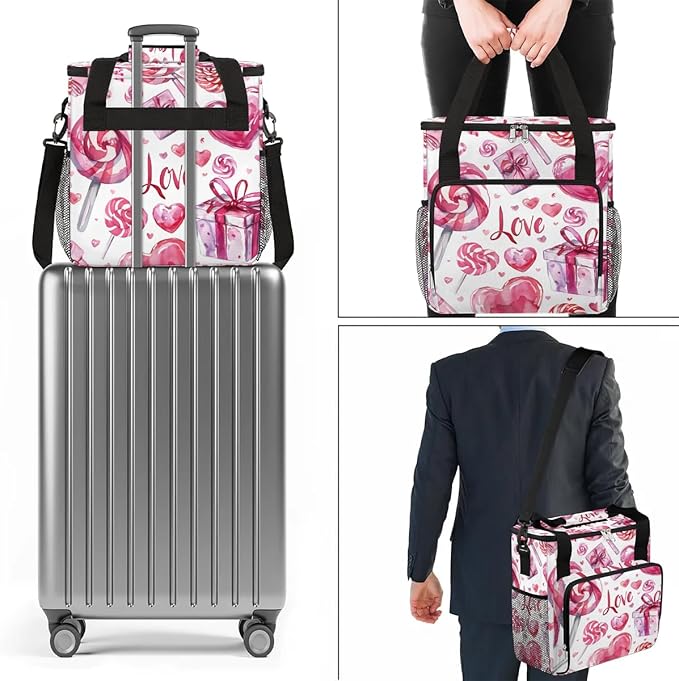 Coffee Maker Travel Bag Compatible with Keurig K-Mini, K-Mini Plus, Nespresso Vertuo or Other Accessories, Portable Coffee Maker Case with Shoulder Strap for Travel(Bag Only)