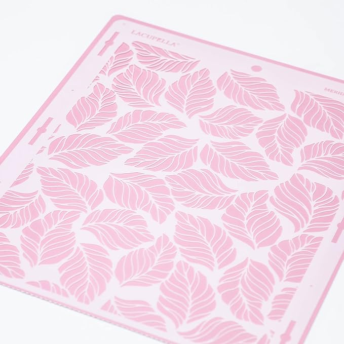 Large Cake Decorating Stencil (Merida) Falling Leaves Pattern