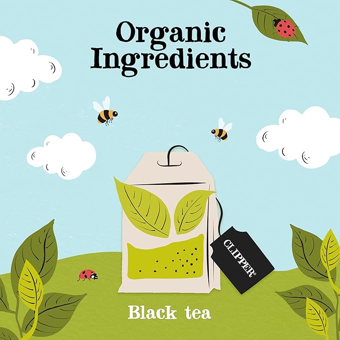 Clipper Tea, Organic Fairtrade Everyday, Organic, USDA Non-GMO, Fair Trade, Sustainable Caffeinated Tea, 1 Pack, 80 Unbleached Tea Bags