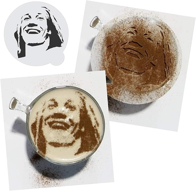 Stencil Stop Custom Coffee Stencil - Customizable for Business Logos, Faces, Images - 14 Mil Mylar Plastic (3 x 3 inches - 25 Pack)