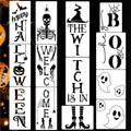 Halloween Stencils for Porch Sign Large Skeleton Boo Stencils Witch Ghost Drawing Templates for Porch Wood Sign Decor