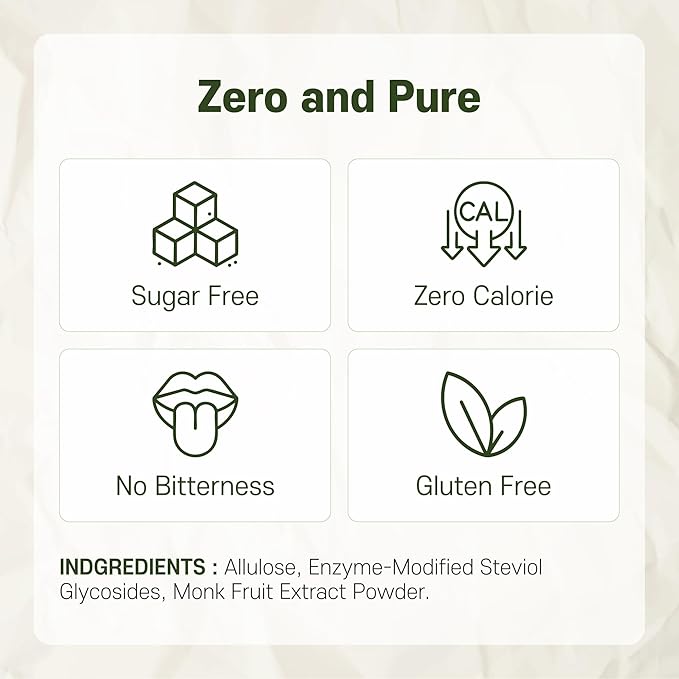 MONKSHUSHU Allulose Syrup 18.7 Fl Oz - Allulose 99.692%, Keto Diet, Vegan friendly, Stevia Blend Thin Syrup, Zero Calorie Sugar Substitute, Monk Fruit, Gluten Free, 0g Net Carbs, Non-GMO