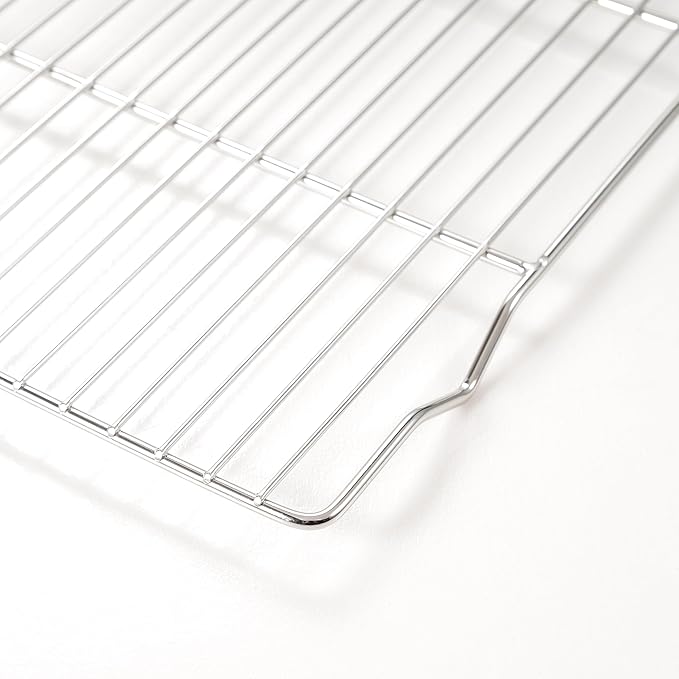 Cooling rack,2-Pack Heavy-Duty Stainless Steel wire rack for cooking (16.5"x11.5") - Oven Baking Wire Rack for Sheet Pans, Bread, Dishwasher Safe & Non-Toxic Metal Grates