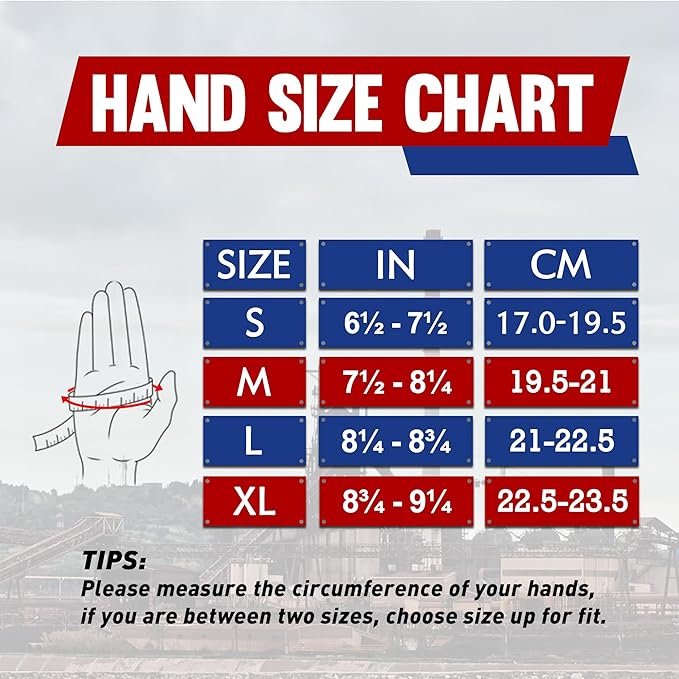 HANDLANDY Mens Work Gloves Touch screen, Utility Mechanic Gloves, Flexible Breathable Fit- Padded Knuckles & Palm