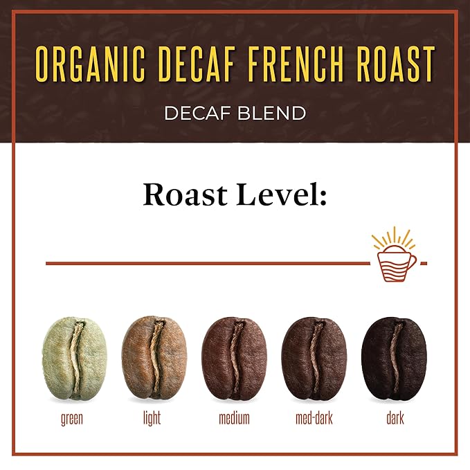 San Diego Coffee Organic French Roast DECAF, Dark Roast, Whole Bean Coffee, 5-Pound Bag Café en grano tostado descafeinado