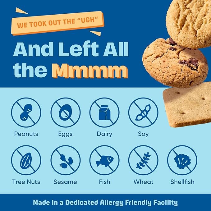 Gluten Free Partake Crunchy Cookies Variety Pack (Chocolate Chip, Ginger Snap, Graham Cracker) - Vegan - Free From the Top 9 Allergens Including Dairy, Wheat, Soy, Eggs, & Peanuts - Non GMO - Safe School & Office Snack (4 Pack, 5.5oz Boxes)