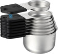 Magnetic Measuring Cups Set 8 Stainless Steel Stackable Nesting Measuring Cups for Measuring Dry and Liquid Ingredients
