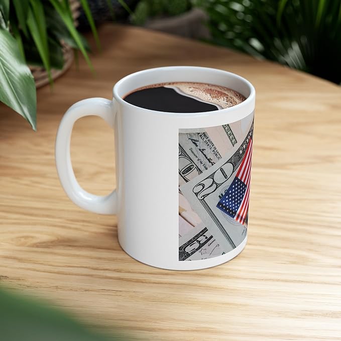 11 OZ Novelty Coffee Mugs - Christmas Gift (American Flag Theme)