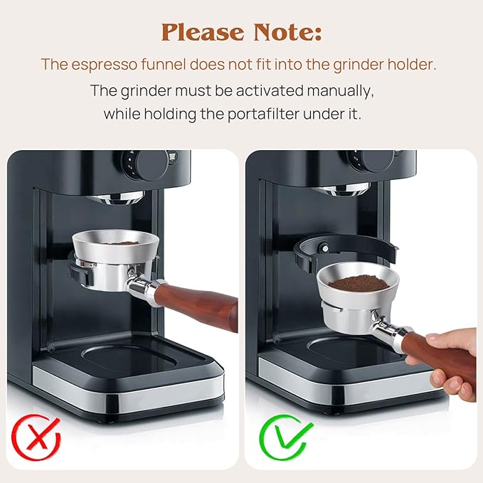 58mm Portafilter Funnel with Magnetic, Lightweight Aluminum Espresso Funnel