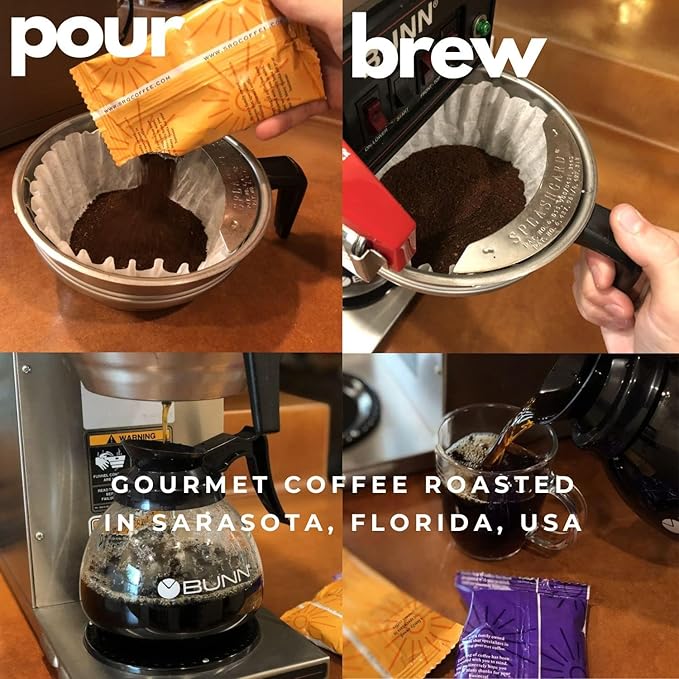 Ground Coffee | Colombian Medium Roast Low Acid Mold Free Pouches | Bulk Packets | Gourmet Columbian Powder Packs for 12 Cup Drip Maker | Premium Highest Rated Individual Premeasured Commercial Bags