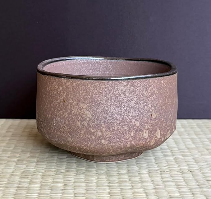 Japanese Traditional Handcrafted Mino Matcha Chawan Tea Bowl Cup Ceremony Tableware Pottery (Kin Kesshou)