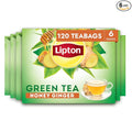 Lipton Honey Ginger Green Tea Bags, Flavored, Unsweetened Teabags for Hot Tea or Iced Tea with Caffeine and Flavonoids, 120 Total Tea Bags (20ct - Pack of 6)