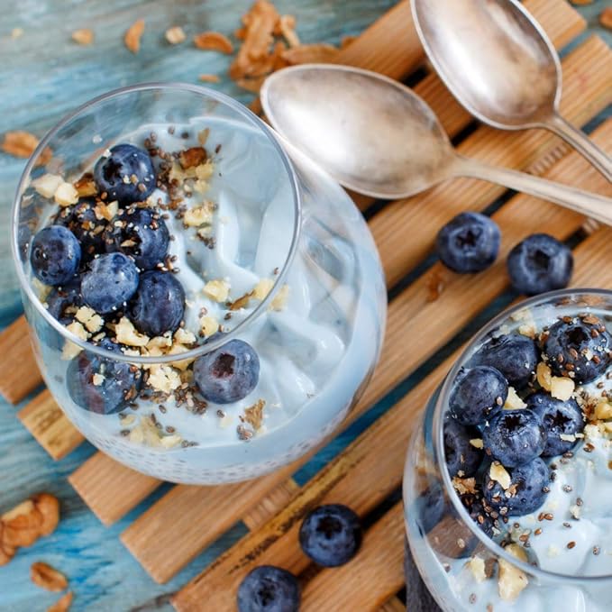 Lark Ellen Farm Grain-Free Granola, Certified Organic Raw Sprouted Vegan Clusters, Paleo & Crunchy Gluten-Free Bites for Cereal or Yogurt, Lemon Blueberry 8 oz, 3 Pack