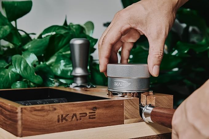 IKAPE Coffee Products, 49MM Coffee Distributor, Gravity Adaptive Espresso Distributor Fits All 49MM Espresso Portafilter(Silver)