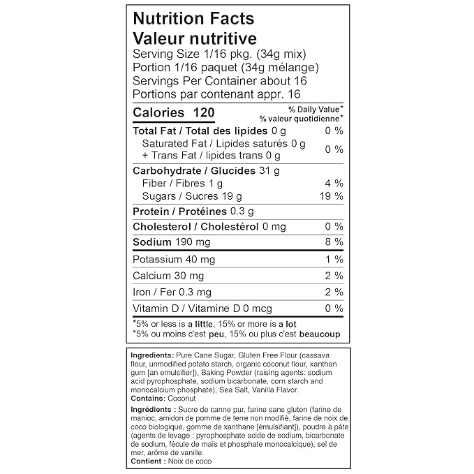 XO Baking Co. Gluten Free Vanilla Cake Gourmet Cake Mix; Non-GMO; Kosher; Rice Free; Soy Free; Dairy Free; Peanut Free; No Preservatives; No Artificial Flavors or Colors 19oz (Pack of 2)