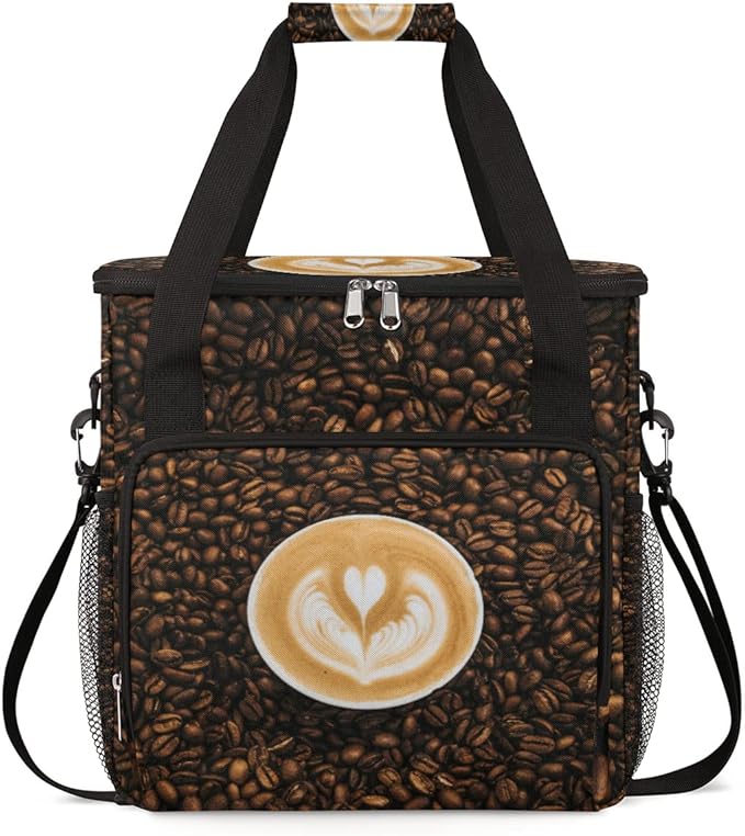 cfpolar Coffee Maker Carrying Case, Travel Storage Tote Bag Compatible with K-Mini or K-Mini Plus, Portable Single Serve Coffee Brewer Case with Pockets for K-Cup Pods