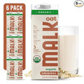 MALK Oat Milk (32oz, Pack of 6) Original Shelf Stable Organic Oat Milk, Non GMO, Dairy Free, Vegan, Plant Based, No Gums or Fillers - Barista Malk Oatmilk for Smoothies, Cereal, Creamy Lattes, Coffee