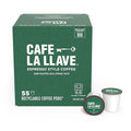 Cafe La Llave Espresso-Style Dark Roast Coffee Pods for Keurig K-Cup Brewers - Bold, Rich Flavor - 55 Count Single Serve Recyclable Capsules- Family Crafted