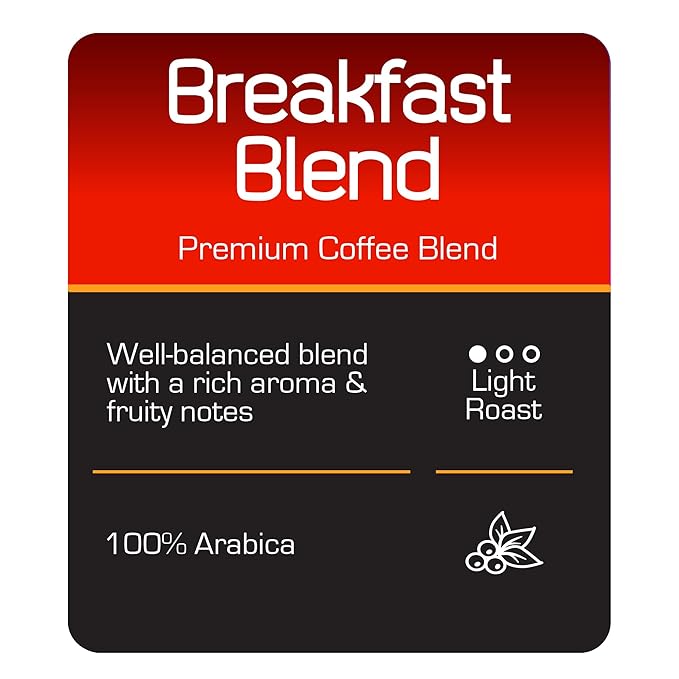 Roast Ridge Single Serve Coffee Pods for Keurig K-Cup Brewers, Breakfast Blend, Light Roast, 60 Count