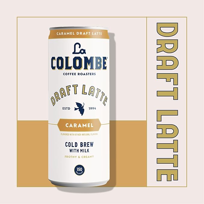 La Colombe Coffee, Caramel Draft Latte, 11 fl oz Cans (Pack of 12), Coffeehouse Quality Cold Brew, Specialty Grade Coffee Beans, Ready-to-Drink On-the-Go
