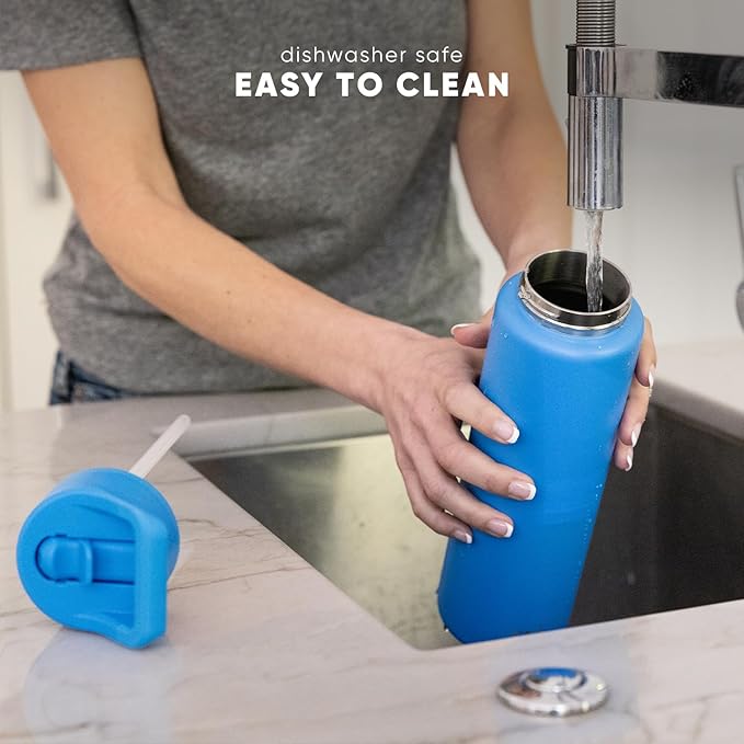 Simple Modern Water Bottle with Straw Lid | Vacuum Insulated Stainless Steel Metal Thermos | Reusable Leak Proof BPA-Free Flask for Sports Gym | Summit Collection | 30oz, Sea Glass Sage