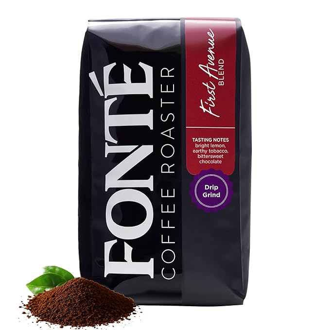 Fonte Coffee Roaster - Drip Coffee - Medium-Dark Fresh Roast - Roasted in Seattle - Single Origin - Bright Lemon, Earthy Peat, Bittersweet Chocolate - 12 oz - First Avenue