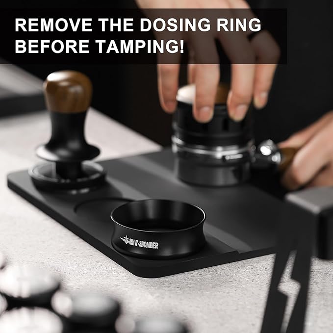 MHW-3BOMBER 58mm Espresso Dosing Funnel Magnetic Coffee Dosing Ring Portafilter Funnel Barista Tools Compatible with 58MM Portafilter DR5546B-OS