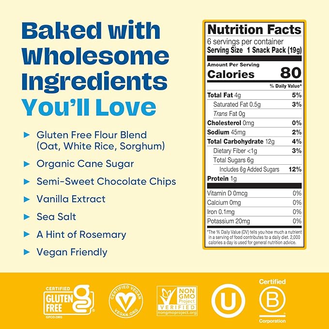 Gluten Free Partake Crunchy & Soft Baked Chocolate Chip Cookies Variety Pack - Vegan - Free From the Top 9 Allergens Including Dairy, Wheat, Soy, Eggs, & Peanuts - Non GMO - Safe School & Office Snack (5 Pack, 5.5oz Boxes)