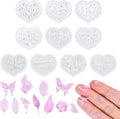 10 Pcs Polymer Clay Molds, Polymer Clay Cutters Molds for Crafts Air Dry Earrings Tools, Jewelry Mini Silicone Resin Flower Molds, Epoxy Polymer Clay Earring Cutters Shapes Making Kit Extruder