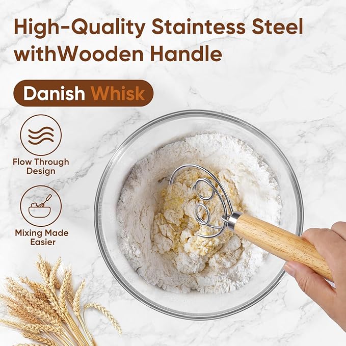 Bread Proofing Basket Set, Round 9" Sourdough Proofing Basket for Bread Making Tools and Supplies, Sourdough Bread Baking Supplies, Ideal Basket Gift Set for Artisan Bakers
