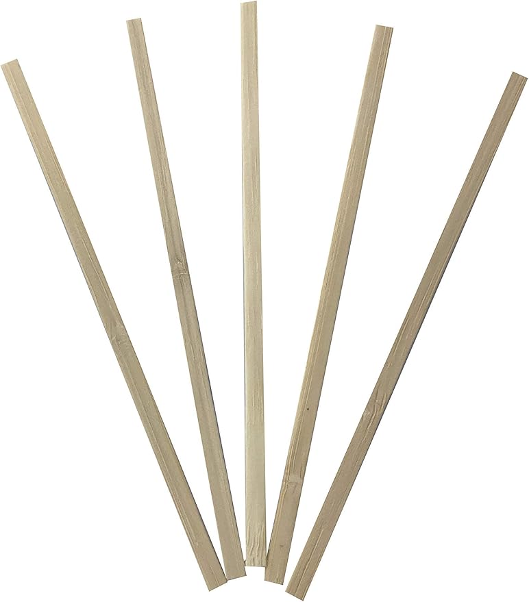 1000 Count | KingSeal Bamboo Coffee Stir Sticks, 5.5 inches, Square End, Stronger and Thicker Than Standard Wood, 100% Renewable and Biodegradable - 1 Box of 1000 Stirrers