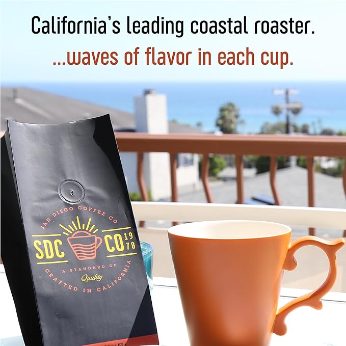 San Diego Coffee Breakfast Blend, Medium Roast, Whole Bean Coffee, 16-Ounce Bags (Pack of 2) Café en grano tostado