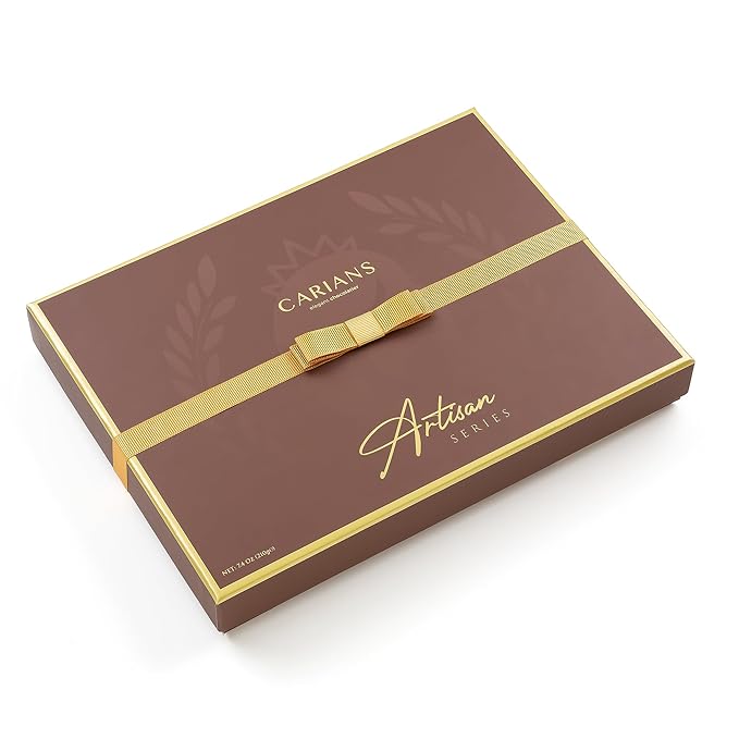 CARIANS Chocolate Gift Box, Assorted Luxury Premium Pralines Gourmet Chocolate Basket, Dark, Milk & Truffles, Box of Candy, Great for Gift Giving, Anniversary, Thanksgiving, Christmas
