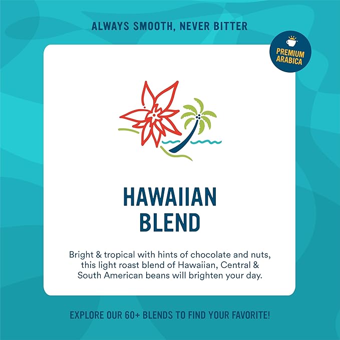 Cameron's Coffee Single Serve Pods, 10% Hawaiian Coffee Blend, 128 Count (Pack of 1)