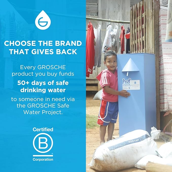 GROSCHE Jasper Insulated Stainless Steel Tumbler With Straw – Travel Cup with Lid, Extreme Insulation & Sleek Design, 23 oz - Blue
