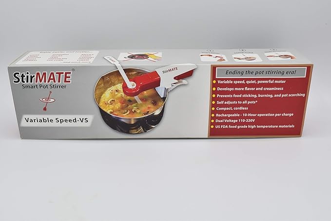 StirMATE Automatic Pot Stirrer GEN 3- Variable Speed, Self-Adjusting, Powerful, Cordless, (Updated 2024)