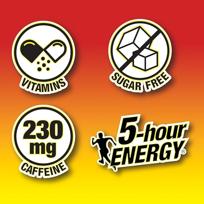5-hour ENERGY Extra Strength Energy Shot, Cherry Flavor,1.93oz, 20-Pack, Zero Sugar