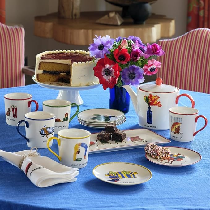 Spode Kit Kemp 12oz Doodle Mug | Bee Yourself- Unique Doodle Pattern | Fine China | Dishwasher Safe | For Coffee and Tea | Ideal Celebration Gift | Home or Office Use