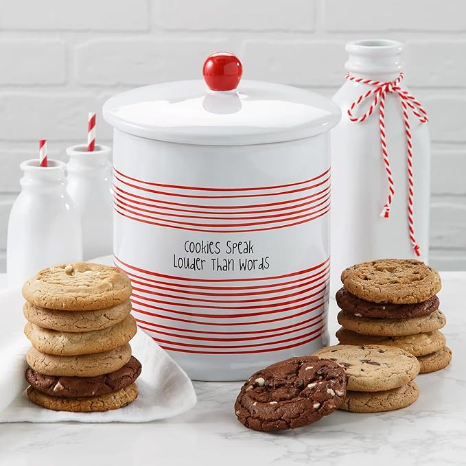 Mrs. Fields Classic Cookie Jar - Assorted with 14 Original Cookies in 5 Classic Flavors