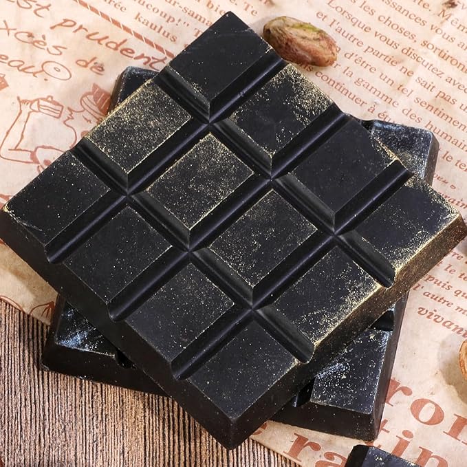 Chocolate Bar Molds Deep Silicone Break-Apart Chocolate Nonstick Protein and Energy Bar Mold Square Thick Candy Mold Wax Melt 2 Pack