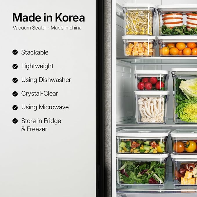Premium Airtight Food Storage Containers, Rectangular 2PC-SET(2.11qt), Smart One-Click Seal Lid, 100% Leak Proof, Keep Food Fresh Longer, BPA-FREE, Dishwasher/Freezer & Microwave Safe