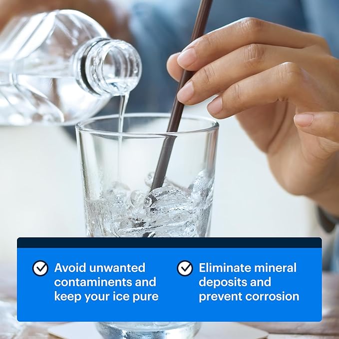 Essential Values Ice Machine Cleaner and Descaler 16 fl oz - Nickel Safe Countertop Ice Maker Cleaner - Compatible with Major Brands (Scotsman, KitchenAid, Affresh, etc.) - 6 pack