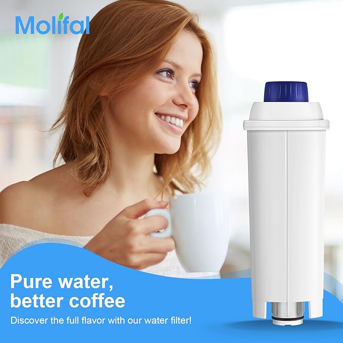 Water Filter Cartridge Replacement for Espresso Coffee Machines - Compatible with ECAM, ETAM, ESAM, Dinamica, Eletta Series - Improves Taste & Protects Your Machine, 6-Pack for Home Use