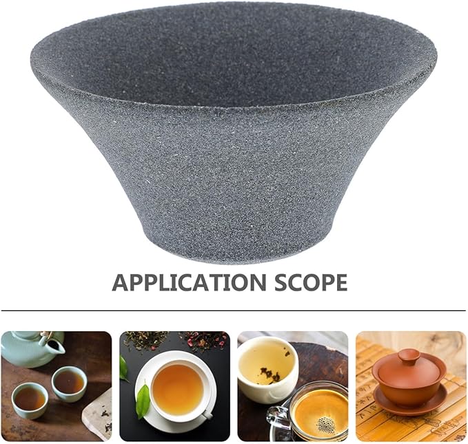 2Pcs Japanese Coffee Filters Ceramic Coffee Dripper Reusable Dripper Paperless Tea Strainer Light Grey, 4.52x4.52x2.36inch