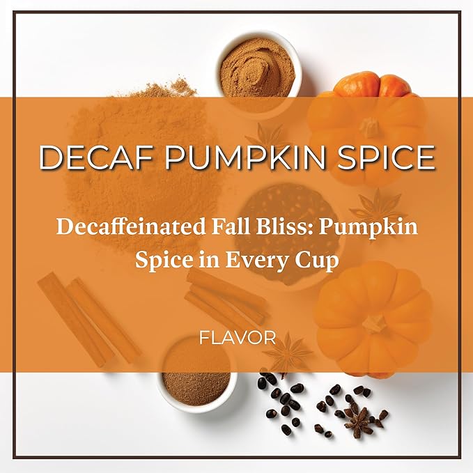 San Diego Coffee DECAF Pumpkin Spice, Medium Roast, Whole Bean Coffee, 16-Ounce Bag Café en grano tostado descafeinado
