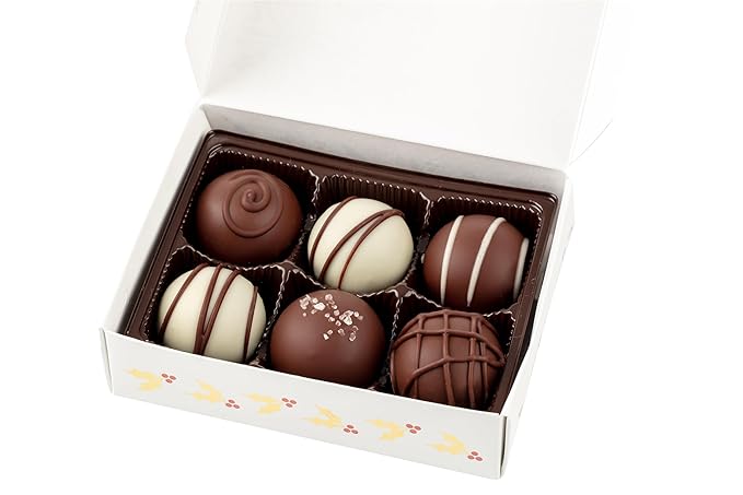 Vegan, Gluten Free, Nut Free | Signature Truffle Collection (6 Pieces) | Dairy Free, Soy Free, Sesame Free | Allergy Friendly Gifts | No Whey Foods | Christmas & Holiday Chocolate Gifts