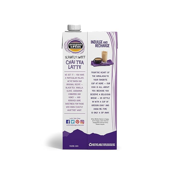 Oregon Chai Slightly Sweet Chai Concentrate, 32 fl oz