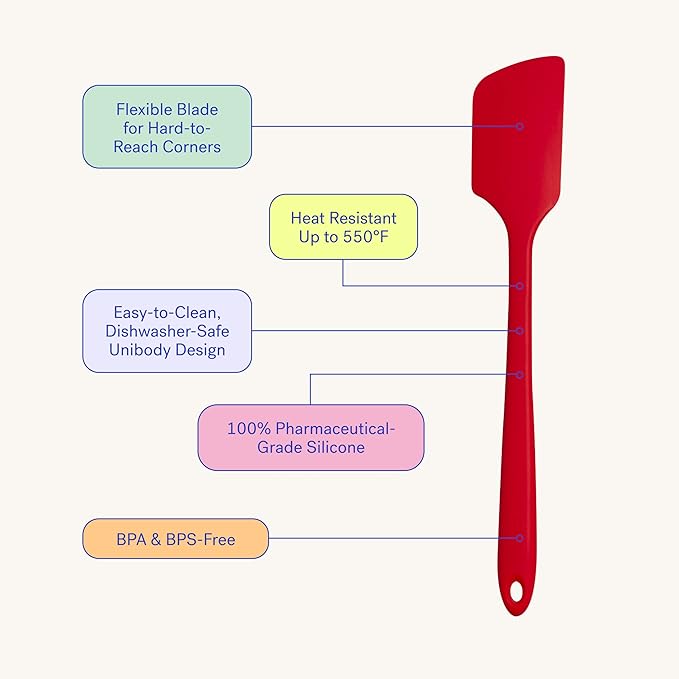 GIR: Get It Right Silicone Cooking Spatula - 11 In Black - Heat Resistant to 425°F - Seamless Nonstick Silicone Cooking Utensils for Kitchen Use & Baking